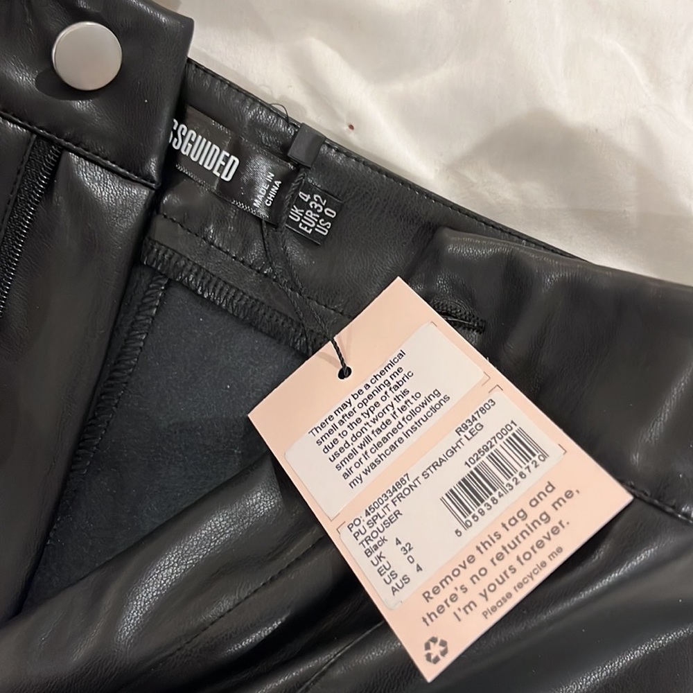 Faux Leather Front Split Pants - image 5